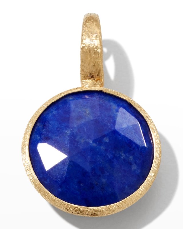 18K Yellow Gold Small Pendant with Lapis